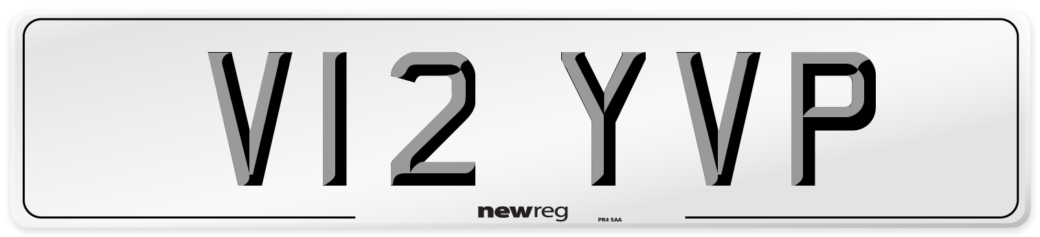 V12 YVP Number Plate from New Reg